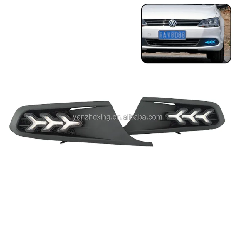 YZX LED DRL luci di marcia diurna Daylight ABS fendinebbia copertura luci per Volkswagen VW Jetta Sagitar 2012 2013 2014