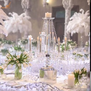 Giảm Giá Hấp Dẫn Đồ Trang Trí Để Bàn Giá Đỡ Nến Pha Lê Trong Suốt 7 Cánh - Product Image 5