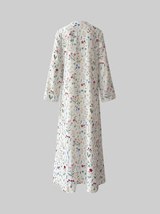 Conjunto de 2 Piezas: Abaya Abierta Modesta y Pañuelo a Juego, 100% Poliéster Antiarrugas, Atuendo de Ramadán para Mujer, Primavera/Verano - Product Image 4