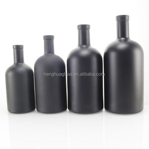 Botella de Vidrio Negra Mate al por Mayor de 500 ml para Ginebra, Licores, Vodka, Aceite de Oliva, con Tapón de Corcho - Product Image 5