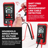 HABOTEST HT123 Multimeter Digital, alat perbaikan kecil otomatis Mini cerdas dengan kemampuan lintas batas