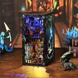 Monstres des profondeurs marines, nichoir à livres personnalisé et puzzle en bois 3D - Kit de nichoir à livres miniature à faire soi-même pour une décoration créative sur le thème <span class=keywords><strong>sous</strong></span>-<span class=keywords><strong>marin</strong></span> - Product Image 2