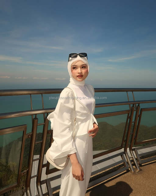 Malaysia Fashion Muslim Women Clothing High Quality Modal Hijabs Women Dresses With 100% Matching Premium Jersey Under Cap