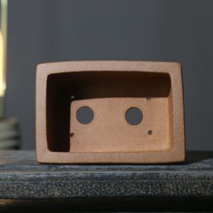 Maceta Rectangular de Arcilla Morada para Bonsái, Hecha a Mano, Grabada, Estilo Clásico, Maceta de Escritorio - Product Image 3