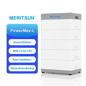 MeritSun Stacked Battery 5kwh 10kwh 15kwh 20kwh 25kwh 30kwh 35kwh 40kwh Lithium Solar Battery