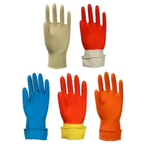 100% 乳胶家用橡胶清洁手套家用清洁乳胶手套汽车儿童洗手橡胶手套