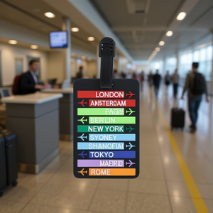 HB Sport <b>Luggage</b> Tag 6.5x10.5cm City Design Travel <b>Identifier</b> - Product Image 2