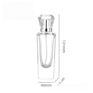 Luxury 50ml Flat Empty Glass <b>Perfume</b> Bottle High Quality Vintage Glass <b>Atomizer</b> Pump Sprayer Lid Diffuser Screen Printed - Product Image 6