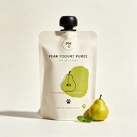 Sachet souple imprimé sur mesure avec bec verseur, emballage alimentaire en plastique refermable résistant à l'humidité pour friandises pour animaux de compagnie