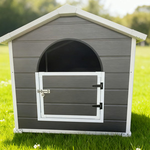 Casa para Perros de Plástico PP Resistente a la Intemperie, Refugio para Mascotas al Aire Libre para Perros Grandes, en Oferta - Product Image 3