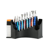Kit d'outils de réparation et de traitement des lunettes avec pinces à poignée en caoutchouc, tournevis, support d'outils, outils antidérapants pour opticiens, kits optiques