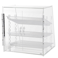 Transparent clair 3 niveaux acrylique boulangerie gâteau pâtisserie comptoir présentoir vitrine armoire boulangerie pain affichage