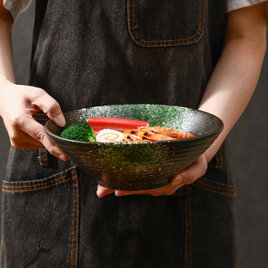 Tazón Redondo Negro de Cerámica de 9 Pulgadas para Servir Fideos Ramen, Tazón de Porcelana para Ensaladas para Catering, Estilo Restaurante Japonés - Product Image 3