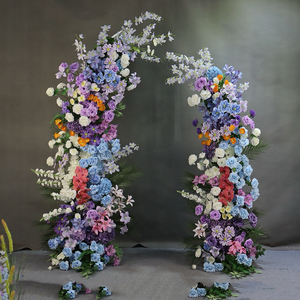 Arco de Flores Artificiales Rosadas, Arreglo de Rosas de Seda para Arco de Boda, Fondo de Arco Floral - Product Image 6