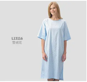 woman man cotton physical examination gown beauty clothes, tethered patient clothing surgical Patient gown