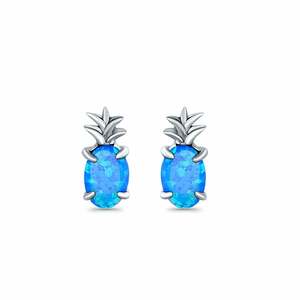 Boucles d'oreilles opales tendance pour femmes - boucles d'oreilles à clous en forme d'<span class=keywords><strong>ananas</strong></span> - boucles d'oreilles simples et mignonnes de style étudiant - Product Image 1