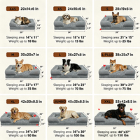 Cama Ortopédica Extraíble para Perros, Colchón con Borde Reforzado para Perros Grandes, Sofá Cama para Dormir, Lavable a Máquina, Impermeable, Cama Ortopédica para Mascotas
