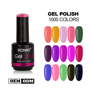 Roniki chuyên nghiệp 1000 màu sắc UV LED ngâm-off gel sơn móng tay vẻ đẹp Nguồn cung cấp Salon sử dụng miễn phí có sẵn - Product Image 1