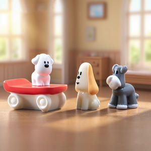 Statuette <span class=keywords><strong>di</strong></span> Cagnolini Kawaii in Resina per Micro Paesaggi, Giardini delle Fate e Decorazioni da Scrivania - Product Image 4