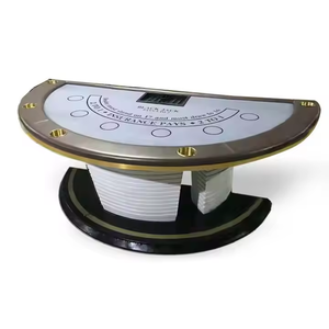 <b>High</b> <b>Quality</b> Luxury Half Round <b>BlackJack</b> <b>Table</b> Custom Made Casino Black Jack <b>Table</b> for Entertainment - Product Image 1