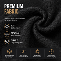 Chaussettes classiques en coton pour hommes, douces, respirantes, durables, extensibles, anti-odeur, ajustement parfait, décontractées, pour l'automne, usage quotidien, logo personnalisé OEM 4
