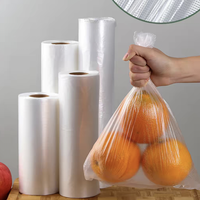 Sac scellable de qualité alimentaire personnalisé en usine, sac en plastique plat pour la maison, sac de rangement pour réfrigérateur, sac en rouleau