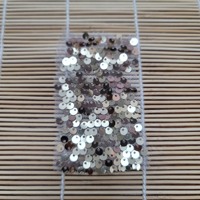Stock Couleurs Sequin Tissu 5mm Horizontal Sequin Tissu Fond Mur Tissu Perle Maille Dentelle pour Robe de Scène