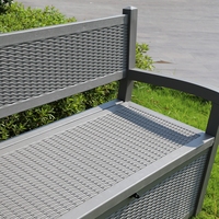 Banc de rangement extérieur pour meubles de jardin avec coussin