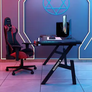 Эргономичный игровой стол Mesa Gamer MDF черный верхний стол для ПК игровой стол