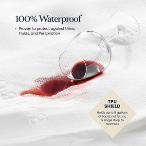 Protector de colchón impermeable 100% Queen-Protector de colchón de bambú cómodo de lujo-<span class=keywords><strong>Barrera</strong></span> súper protectora a prueba de fugas - Product Image 3