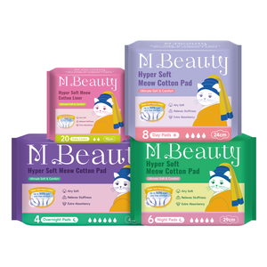 Top Sheeet Non-woen 0.8D Super Soft Fast Dry Servilletas sanitarias femeninas Almohadillas Mujeres para la marca <span class=keywords><strong>MBeauty</strong></span> - Product Image 1