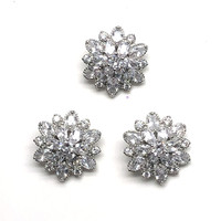Cristal Strass Diamant Zircon Embellissements Boutons Coudre sur Fleur Forme Boutons pour Diy Décoration pour Vêtements Vêtements Vêtements