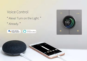 Interruptor de Pared Inteligente AICITY 2025, 86x86mm, Tuya/Life, Inalámbrico, con Pantalla Táctil y Perilla de Atenuación, Control Remoto por Aplicación, Compatible con Alexa y Google Home - Product Image 6