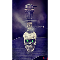 Vente en gros de nouveau style de narguilé de forme unique ensemble de chicha en résine avec lumière LED meilleur cadeau de fumer ensemble de narguilé
