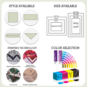 Foulard Quadrato da Donna 100% Pura Seta con Stampa Digitale e Logo Personalizzato, Grande Sciarpa Scialle per Capelli in Raso di Pura Seta - Product Image 4