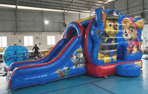 Château Gonflable Miniature Intérieur/Extérieur pour Enfants, Combo Toboggan et <span class=keywords><strong>Trampoline</strong></span> Pat' Patrouille - Product Image 3