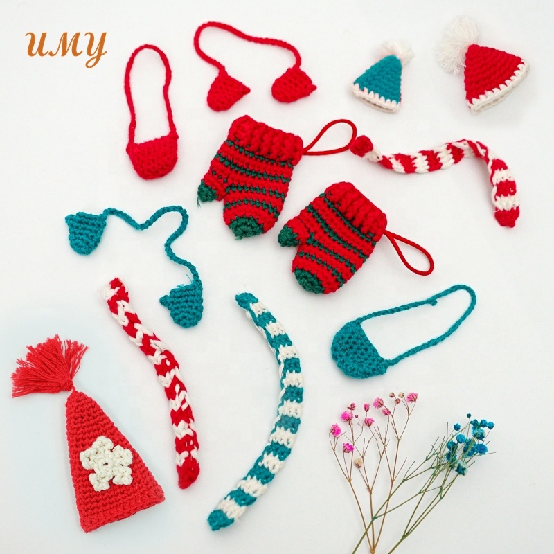 Сумки Мини Рождественская шапка шарф сменная одежда детский подарок игрушка крючком аксессуары для кукол