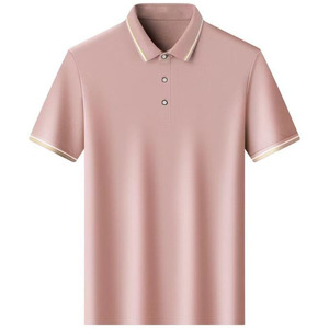 Polo de manga corta para hombre y mujer, color gris claro, algodón, color sólido, ropa de trabajo, uniformes de uso diario - Product Image 4