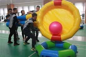 Jeu de sport interactif raquette de tennis jeu de course construction d'équipe gonflable intéressante coopération en équipe raquette de tennis gonflable - Product Image 6