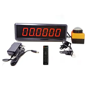 Challenge 10 seconds digital LED display red remote control single sided LED display wall clock