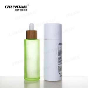 Bouteille ronde en verre pour soins de la peau Bouteilles de soins de la peau en verre à pipette Bouteilles en verre vert pour bébé pour soins de la peau - Product Image 4