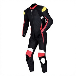 Traje de Motociclismo Unisex de Cuero Vacuno Auténtico, Diseño Personalizado, Transpirable, de Una o Dos Piezas, Venta Caliente - Product Image 1