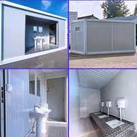 Toilettes publiques portables faciles à assembler avec douche, fabriquées en panneaux sandwich