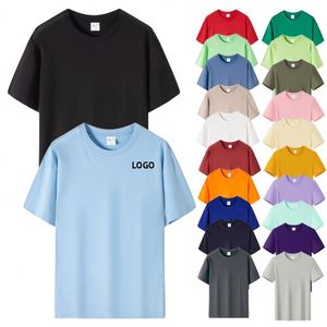 เสื้อยืดคอกลมแบบยูนิเซ็กซ์ OEM สกรีนโลโก้ได้ตามต้องการ ผ้าเจอร์ซีย์เนื้อนุ่ม ยืดหยุ่น 95% คอตตอน 5% สแปนเด็กซ์ แห้งเร็ว ระบายอากาศได้ดี เสื้อยืดผู้ชาย - Product Image 1