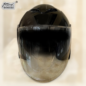 Casco de Motocicleta Abatible de Media Cara con Protección ABS Negro y Blanco, Certificado ECE/DOT, para Hombres y Mujeres, Suministro de Fábrica - Product Image 6