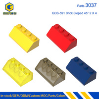 Gobricks GDS-591 Piezas de Bloques de Construcción 3037 TEJA 2X4/45 Ladrillo Inclinado 45° para Bricolaje °   2 x 4 Piezas de Ladrillos Sueltos, Bloques de Construcción a Granel
