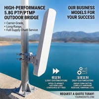 Antenne de communication longue portée PTP/PTMP QW 5-90n 5GHz Panneau directionnel à double polarisation 2x2 MIMO TDMA CPE sans fil extérieur IP67