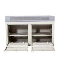 Console pour deux personnes de 1200*900*750 mm pour salles de surveillance, poste de travail central incurvé personnalisé pour centres de commandement.