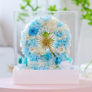 Arreglos Florales Preservados Hechos a Mano con Diseño <span class=keywords><strong>de</strong></span> Noria para Esposa, Novia, Graduación, Navidad, <span class=keywords><strong>Día</strong></span> <span class=keywords><strong>de</strong></span> <span class=keywords><strong>la</strong></span> <span class=keywords><strong>Madre</strong></span>, <span class=keywords><strong>Día</strong></span> <span class=keywords><strong>de</strong></span> San Valentín - Product Image 1
