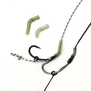Carp Fishing Accessories Rubber Hook Sleeve Line Aligner Camouflage Color Terminal Fishing Tackle Chod Hair Rig Swivel